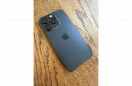 Eladó iPhone 15 Pro  - 256 GB - Blue Titanium színben - ajándék tokkal