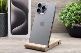 iPhone 15 Pro Max Natural Titanium 256GB 2 ÉV Garanciával 91%