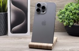 iPhone 15 Pro Max Natural Titanium 256GB 2 ÉV Garanciával 91%