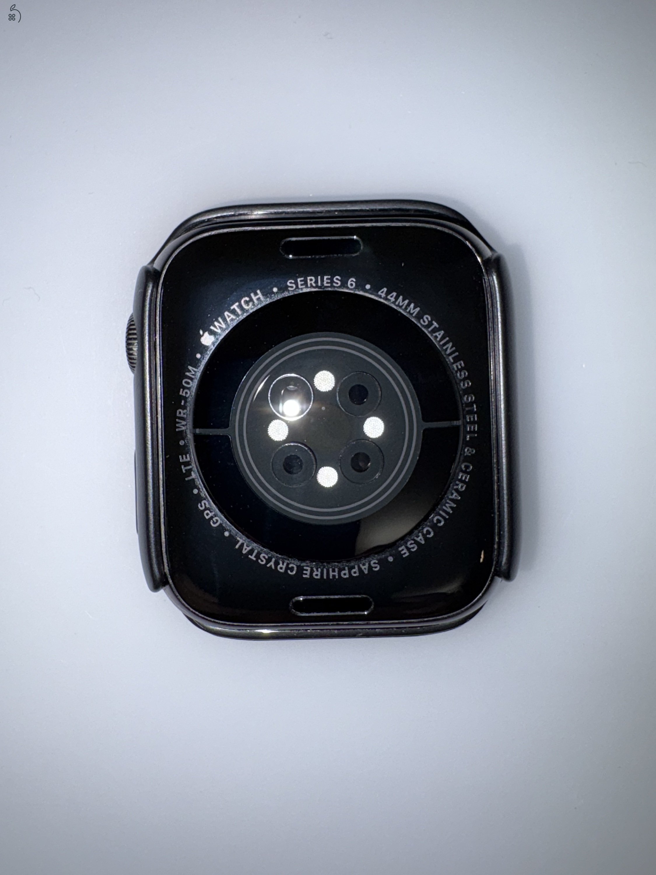 Apple Watch Series 6 44 mm Cellular (eSIM) grafit színű rozsdamentes acél tok, újszerű állapotban, minden kiegészítővel
