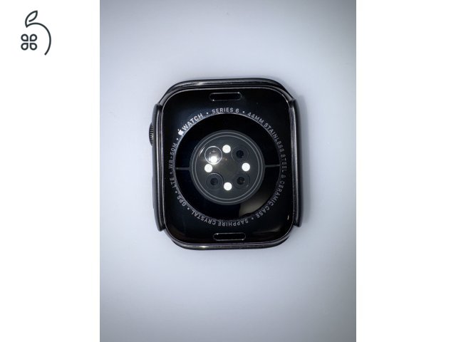 Apple Watch Series 6 44 mm Cellular (eSIM) grafit színű rozsdamentes acél tok, újszerű állapotban, minden kiegészítővel
