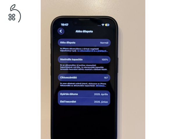 Garanciával iPhone 16e