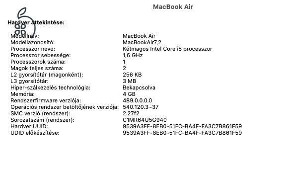 MACBOOK AIR 2015