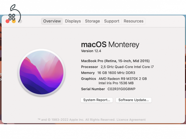 MacBook Pro Retina 15” Mid 2015