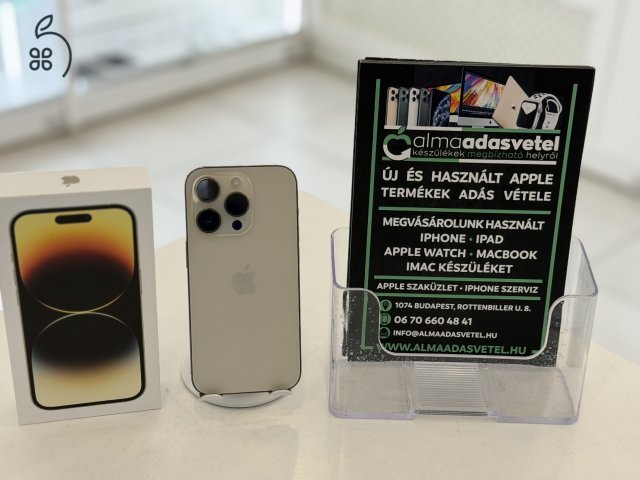 iPhone 14 Pro 256GB Független Újszerű/1-3 hónap gar./Akku 84%/p4724