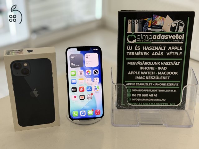 iPhone 13 128GB Független Megkímélt/1-3 hónap gar./Akku 86%/p4725