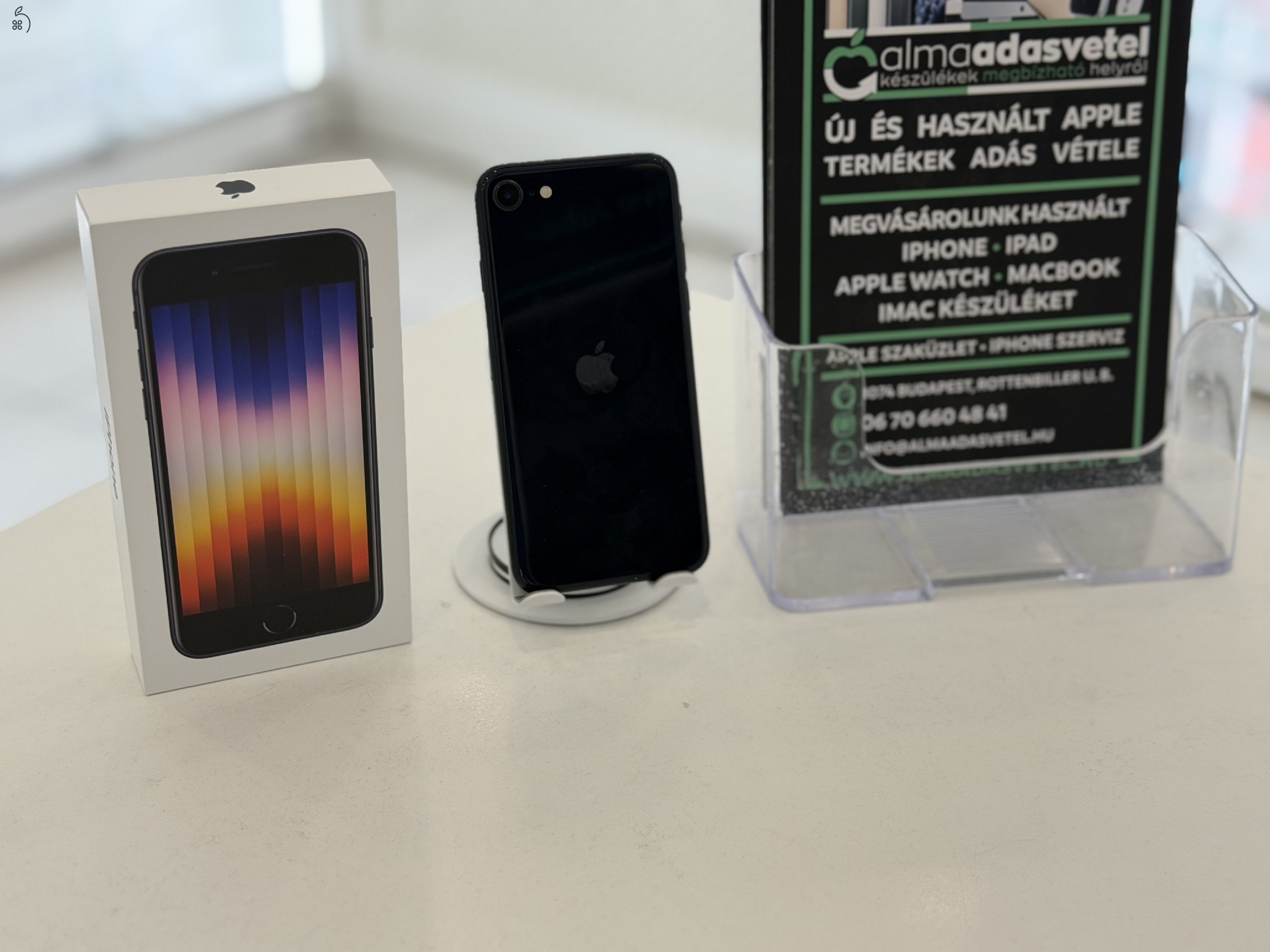 iPhone SE 2022 3Gen. 64GB Független Hibátlan/1-3 hónap gar./Akku 90%/p4726