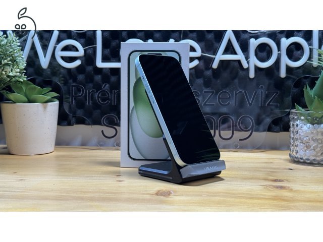  iPhone 15 128GB Zöld, Független - 1ÉV Garancia, Számla 