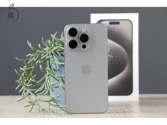 iPhone 15 Pro 128GB Natural Titan - újszerű állapot