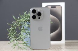 iPhone 15 Pro 128GB Natural Titan - újszerű állapot