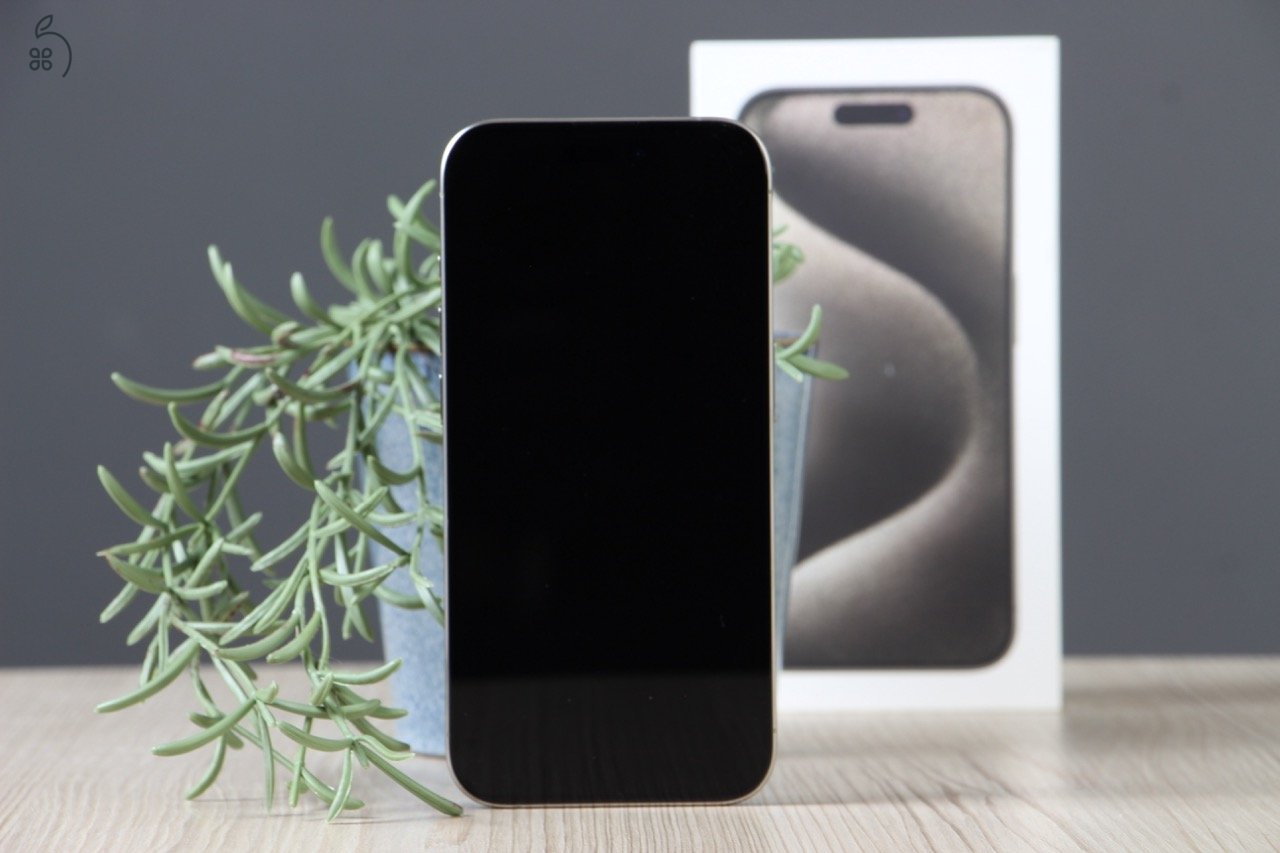 iPhone 15 Pro 128GB Natural Titan - újszerű állapot