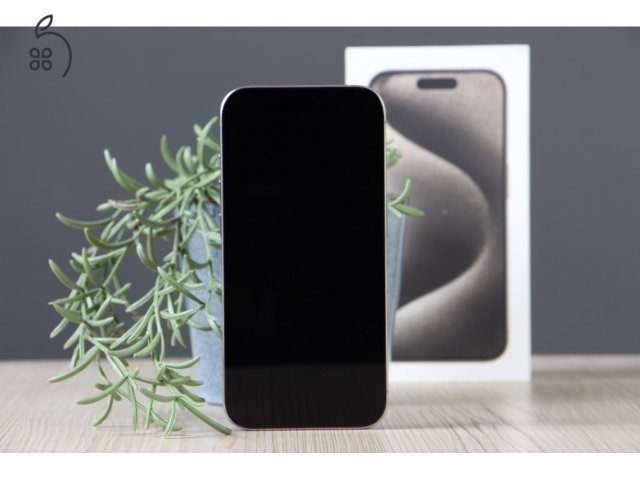 iPhone 15 Pro 128GB Natural Titan - újszerű állapot