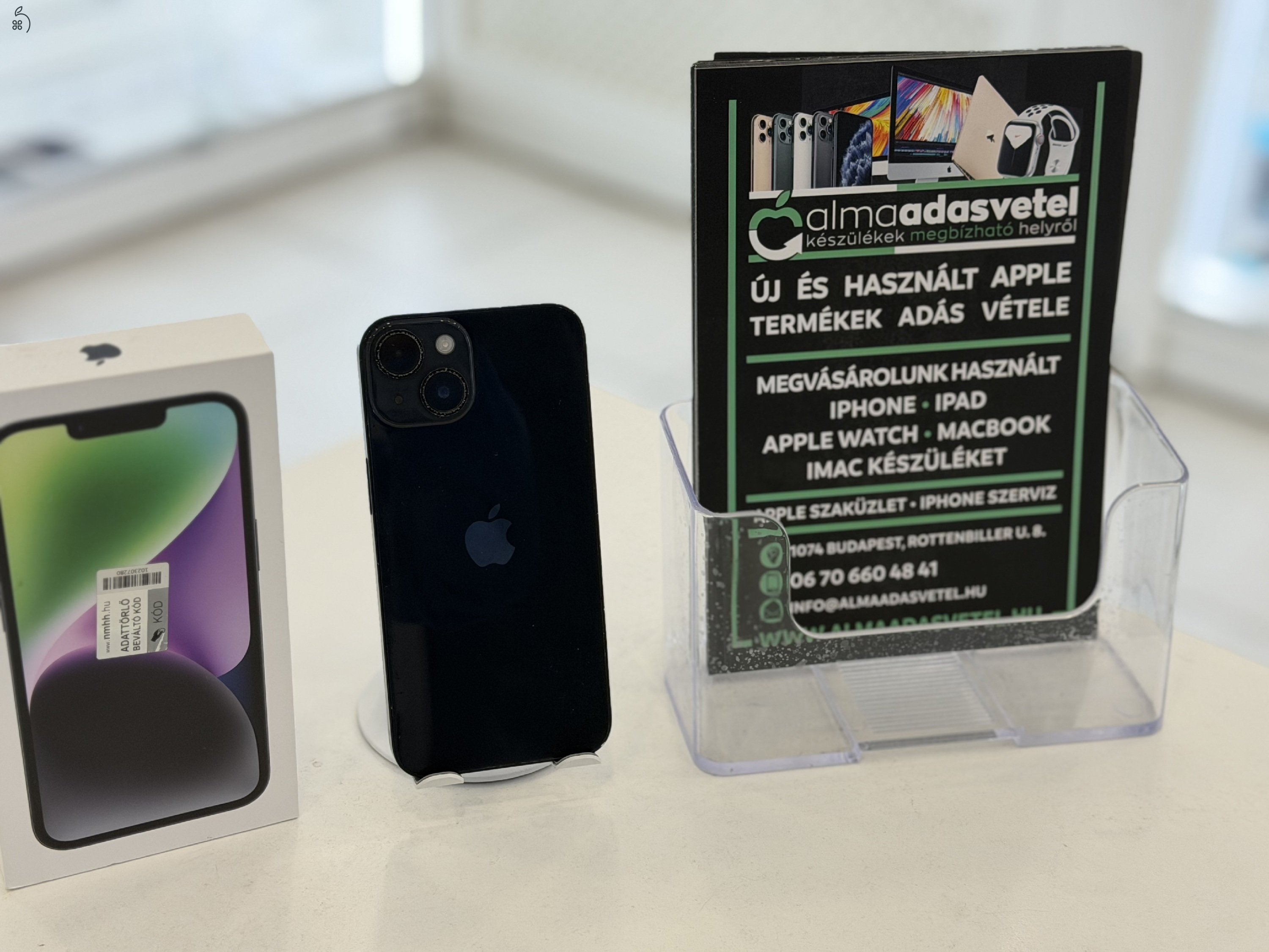 iPhone 14 256GB Független Használt/1 hónap gar./Akku 81%/p40e