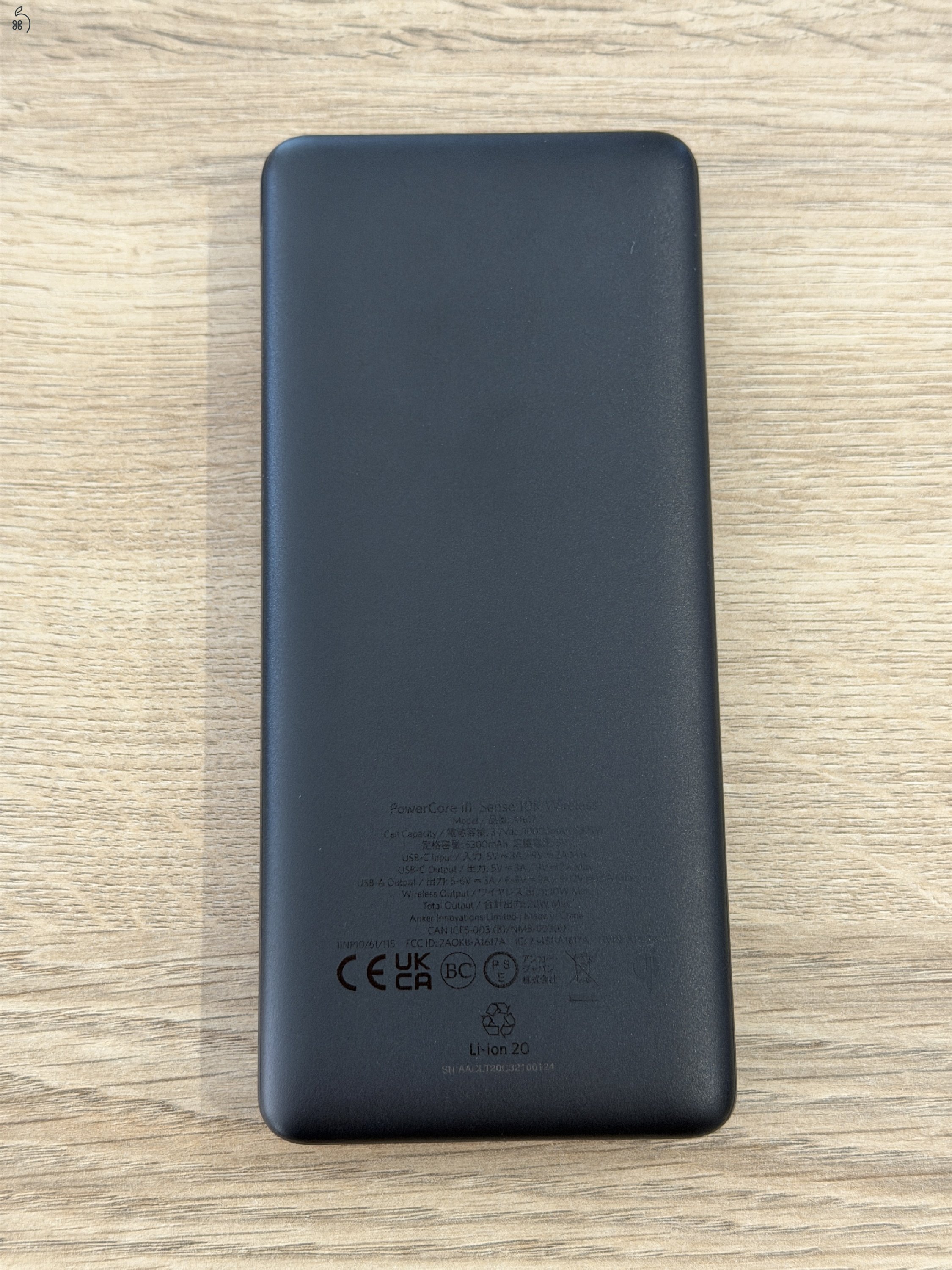 Anker PowerCore III 10K Wireless - Vezeték Nélküli Powerbank