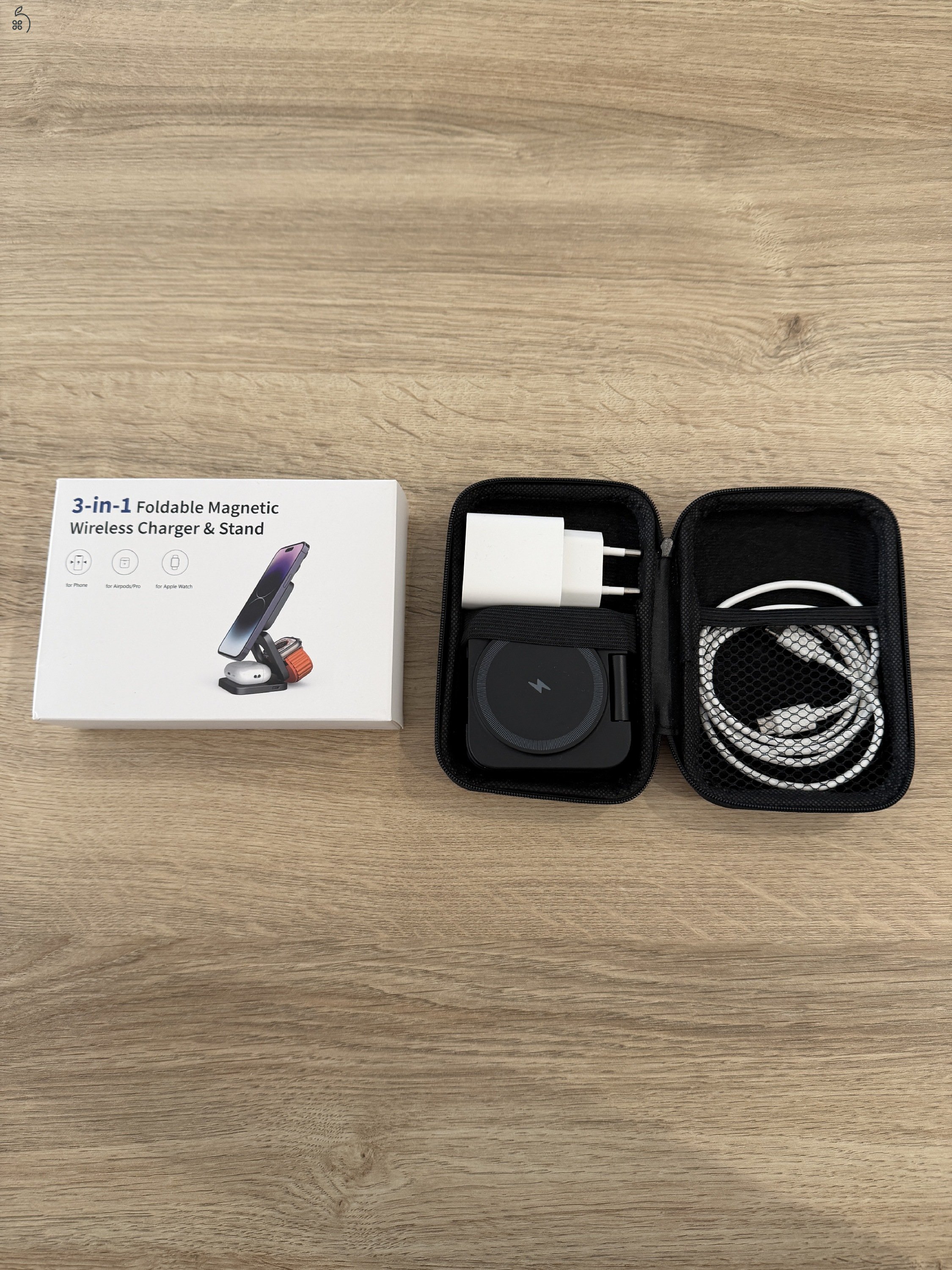 Kuxiu 3 in 1 Foldable Magnetic Wireless Charger & Stand