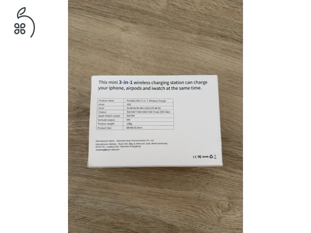 Kuxiu 3 in 1 Foldable Magnetic Wireless Charger & Stand