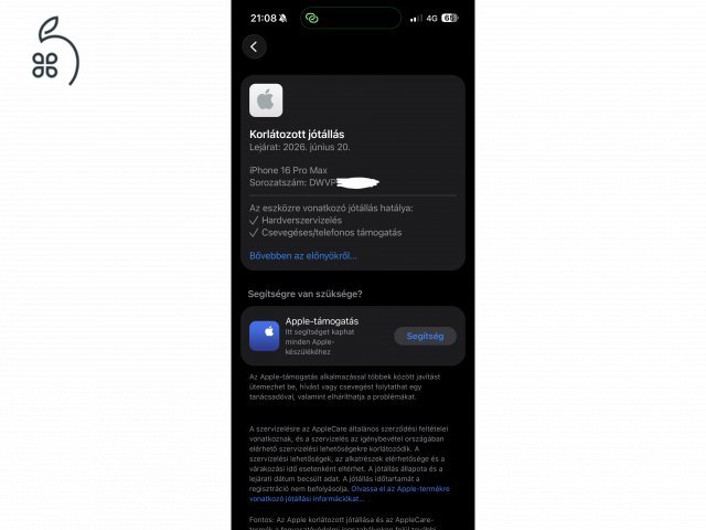 Iphone 16 Pro Max / 100% akku / Garancia