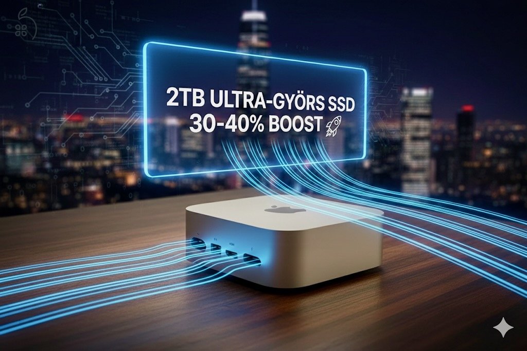 Új Mac Mini M4 – EGYEDI 2TB ULTRA-GYORS SSD (30-40%-kal gyorsabb a gyárinál!)