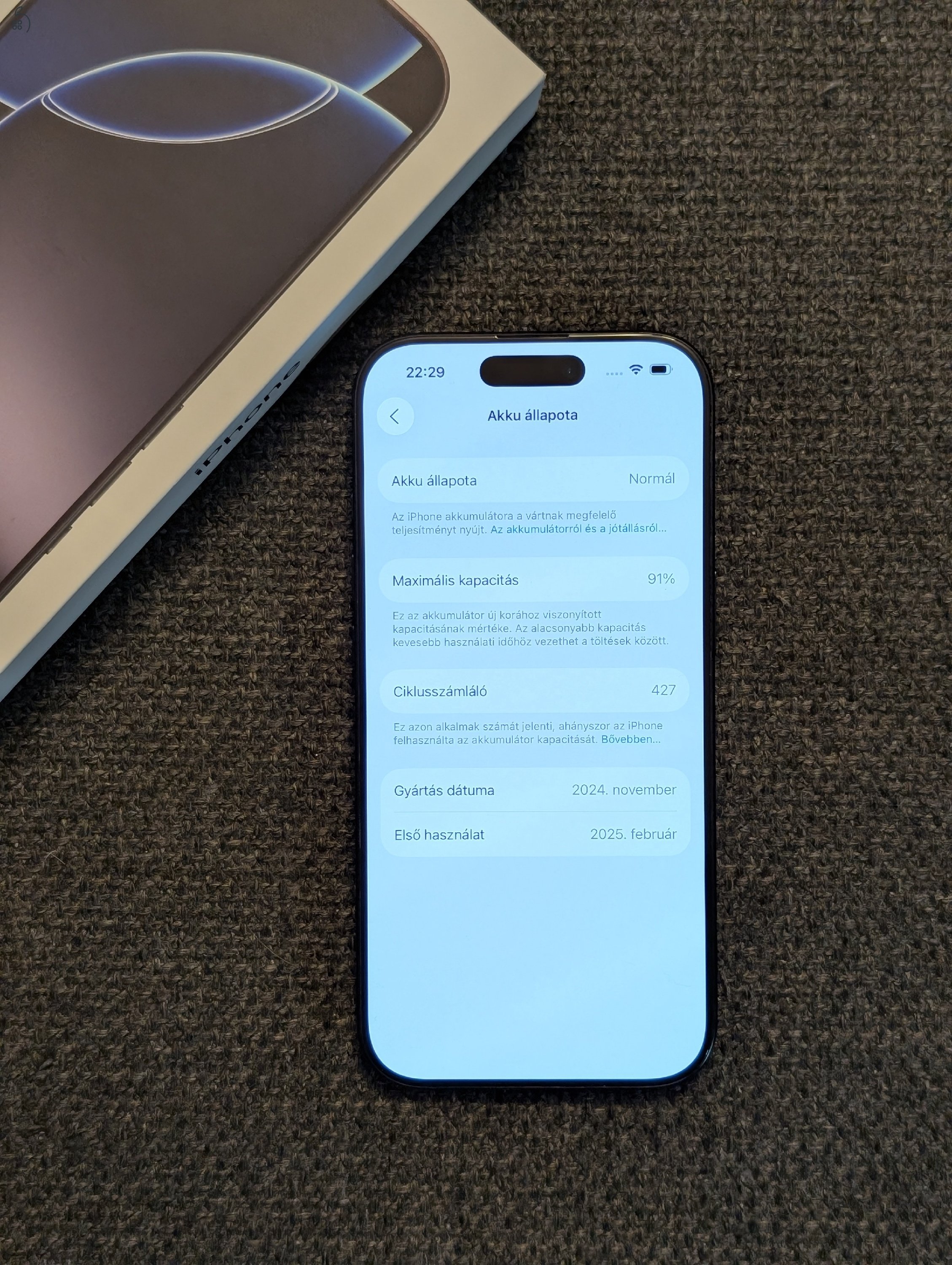 iPhone 16 Pro Black Titanium garanciális