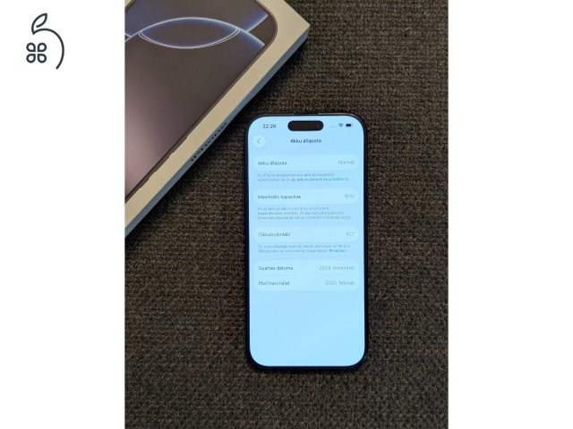 iPhone 16 Pro Black Titanium garanciális