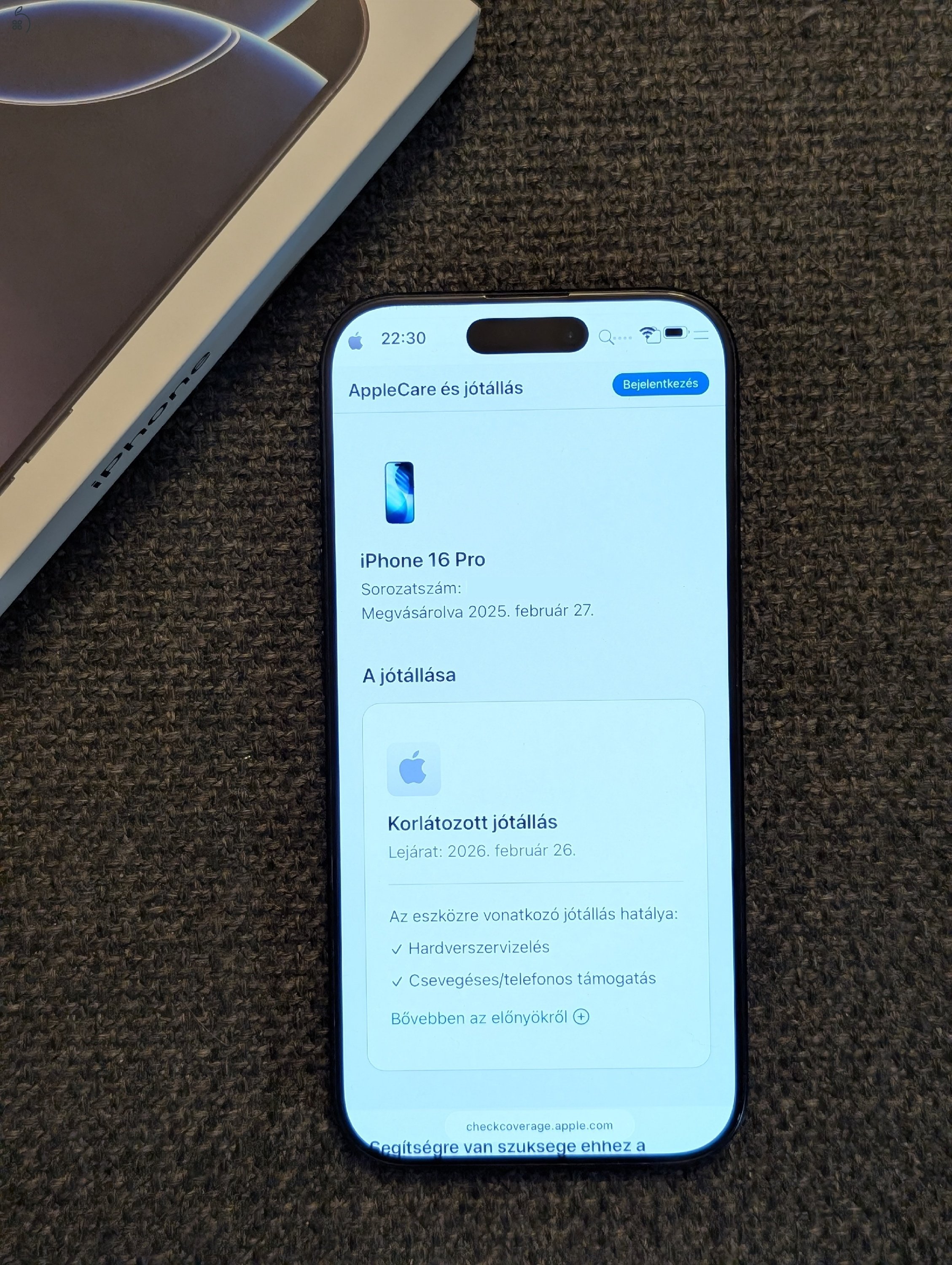 iPhone 16 Pro Black Titanium garanciális