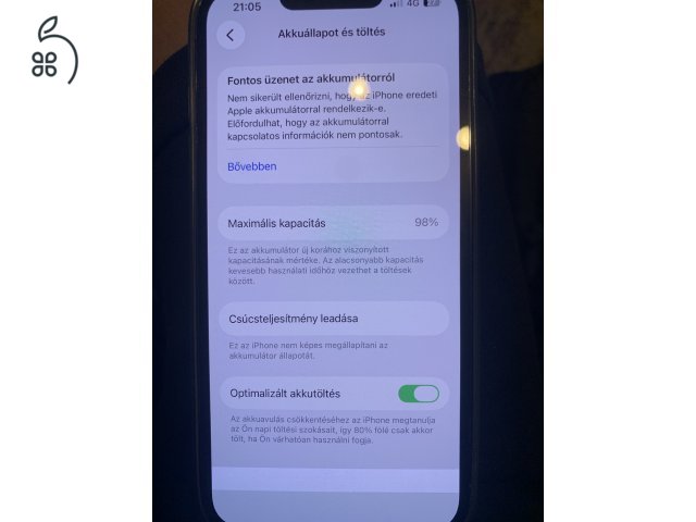 Eladó iphone 13 pro 128gb 98% akksi