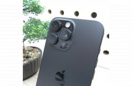 Apple iPhone 16 Pro Max 256GB fekete titán – használt, megkímélt – 100% akku (140 ciklus) – Apple garancia 2026.06.02-ig