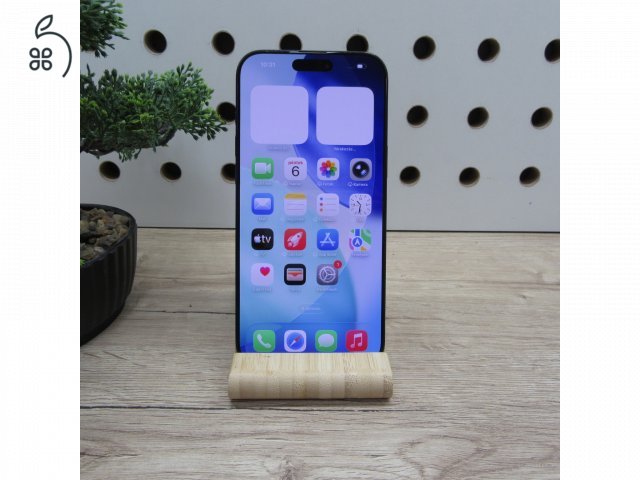 Apple iPhone 16 Pro Max 256GB fekete titán – használt, megkímélt – 100% akku (140 ciklus) – Apple garancia 2026.06.02-ig