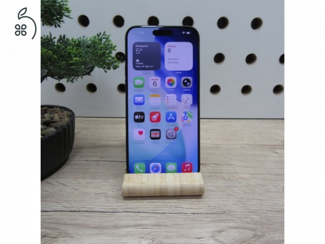 Apple iPhone 15 Pro Max 256GB fekete titán – használt, karcmentes – 90% akku (344 ciklus) – 6 hónap garancia