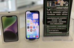 iPhone 14 128GB Vodafone Használt/1-3 hónap gar./Akku 86%/p4733