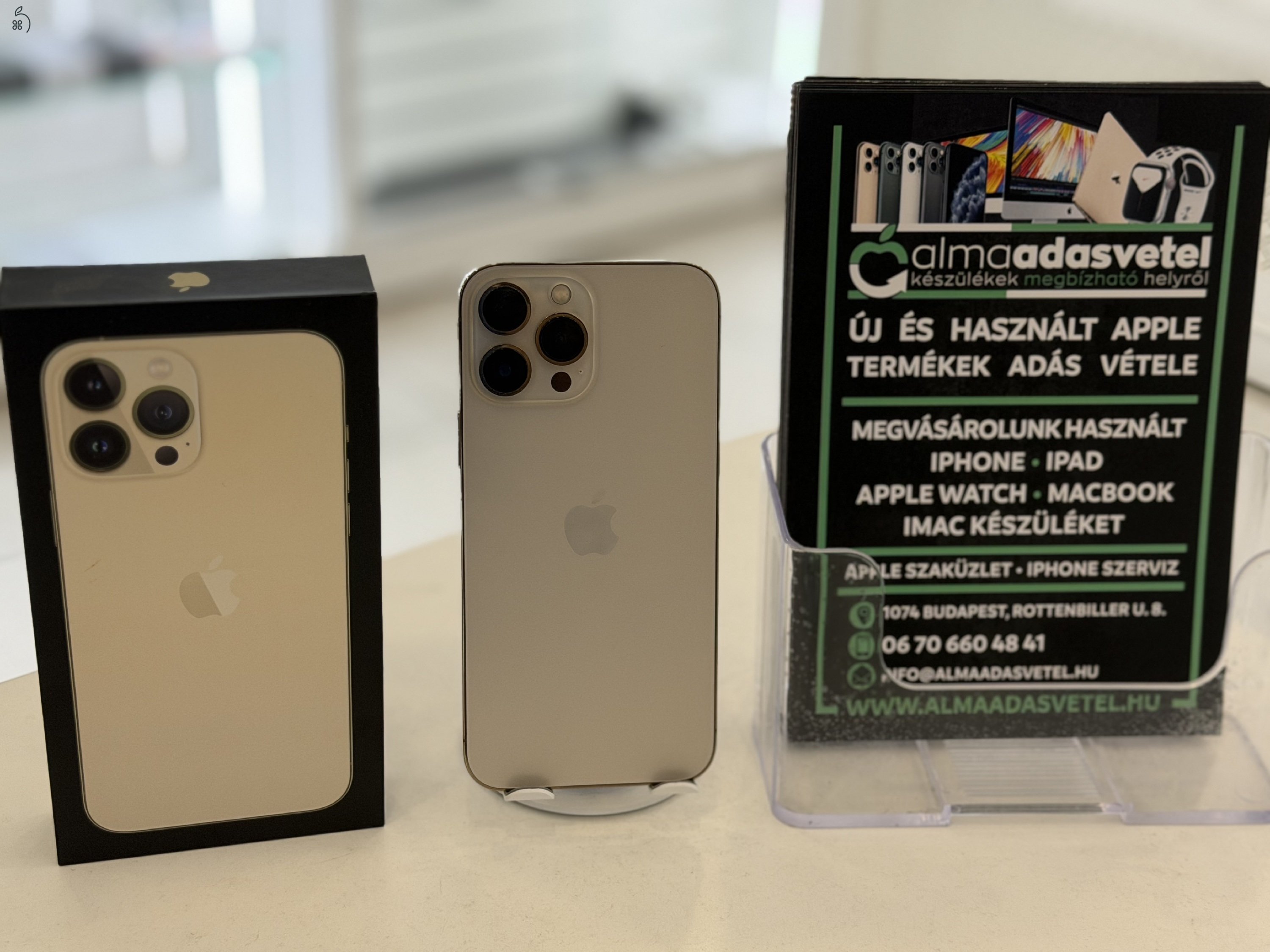 iPhone 13 Pro Max 128GB Független Nagyon Szép/1-3 hónap gar./Akku 84%/p4735