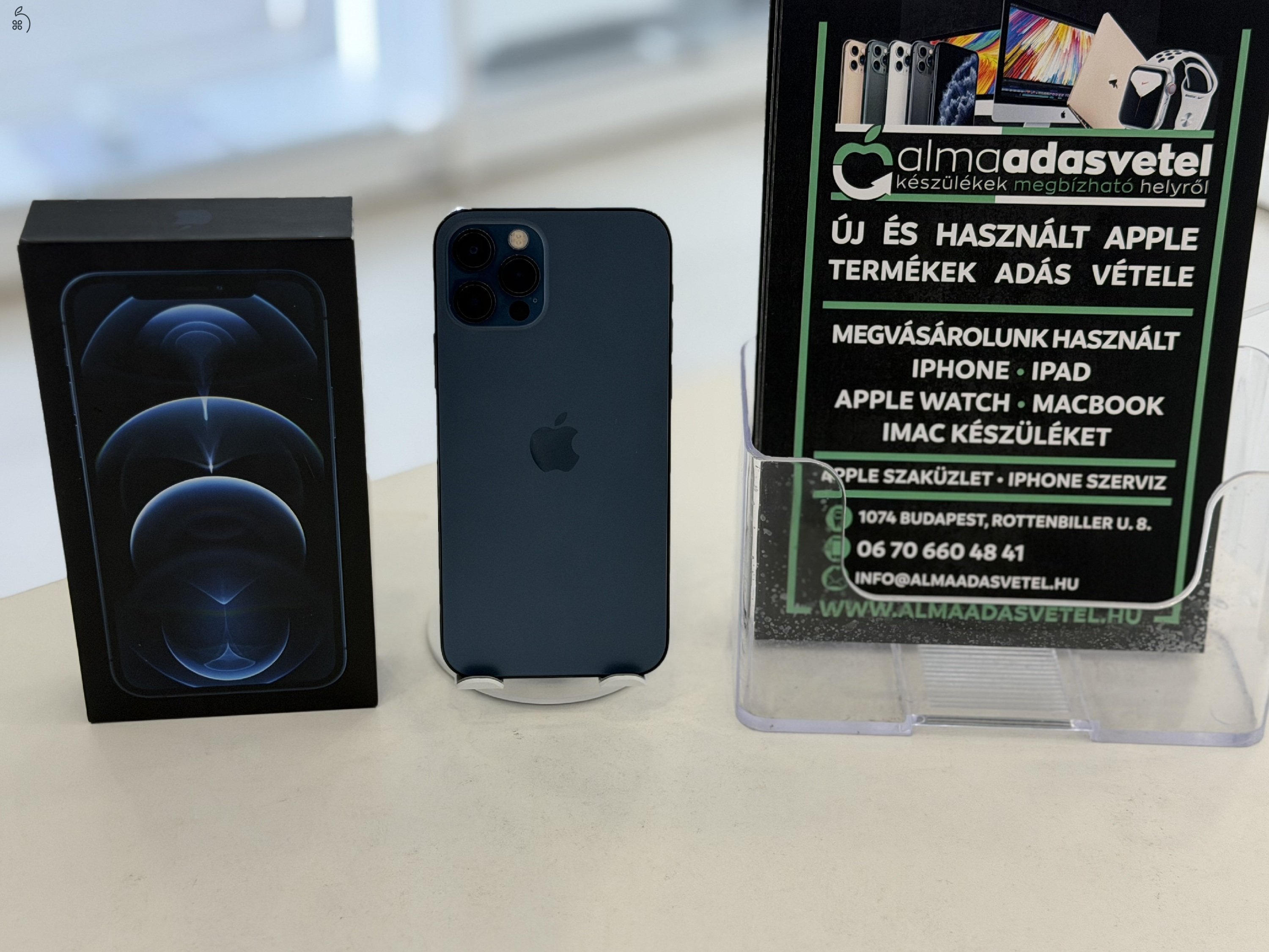 iPhone 12 Pro 128GB Független Újszerű/1-3 hónap gar./Akku 84%/p4736