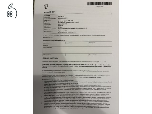 Apple Watch S11 Natúr Titán Cellural  42mm újszerű