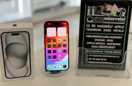 iPhone 15 128GB Vodafone Újszerű/1-3 hónap gar./Akku 100%/p4739