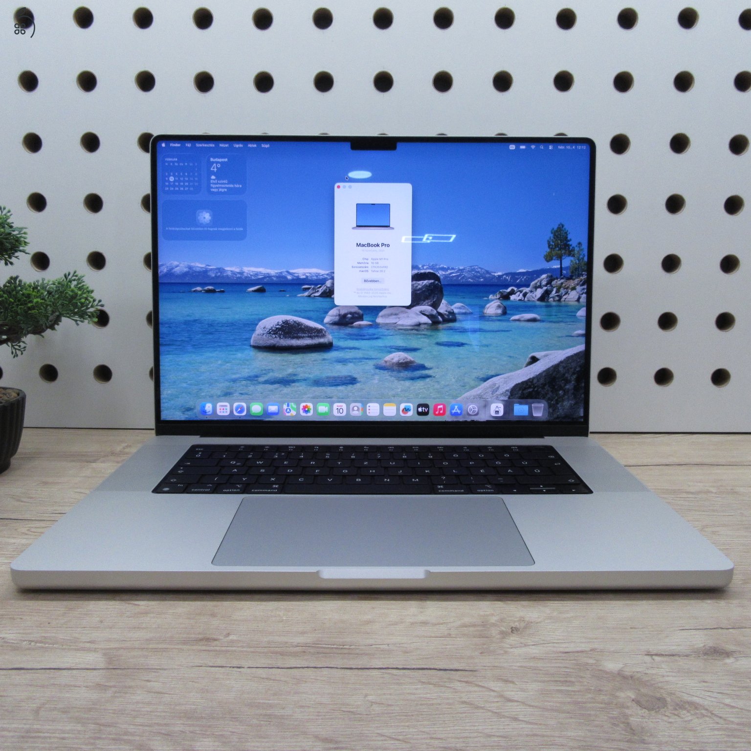 Apple MacBook Pro 16 (2021) 16GB/512GB használt, karcmentes 87% akku, 191 ciklus