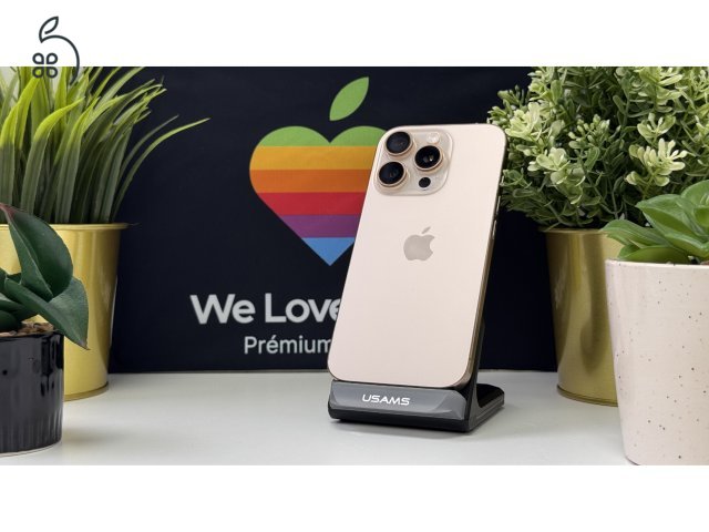 HIBÁTLAN iPhone 16 Pro, 128GB Sivatagi Titán, Független - 1ÉV Garancia, Számla