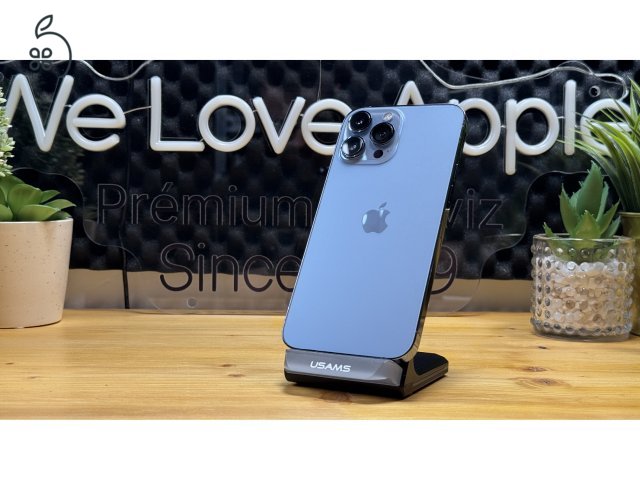  iPhone 13 Pro Max, 128GB, Kék, Független - 1ÉV Garancia, Számla 