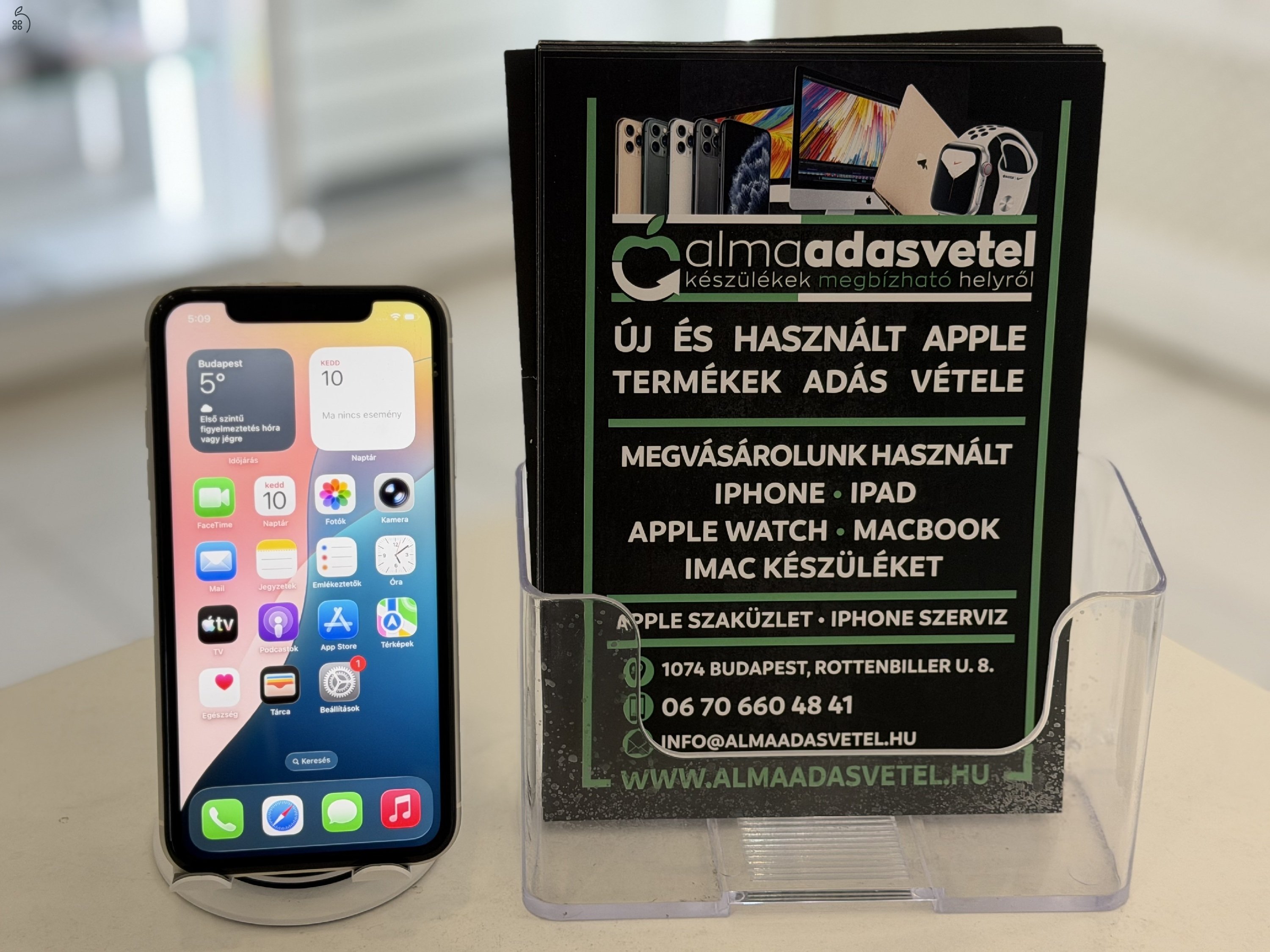 iPhone 11 128GB Független Újszerű/1-3 hónap gar./Akku 100%/p4740