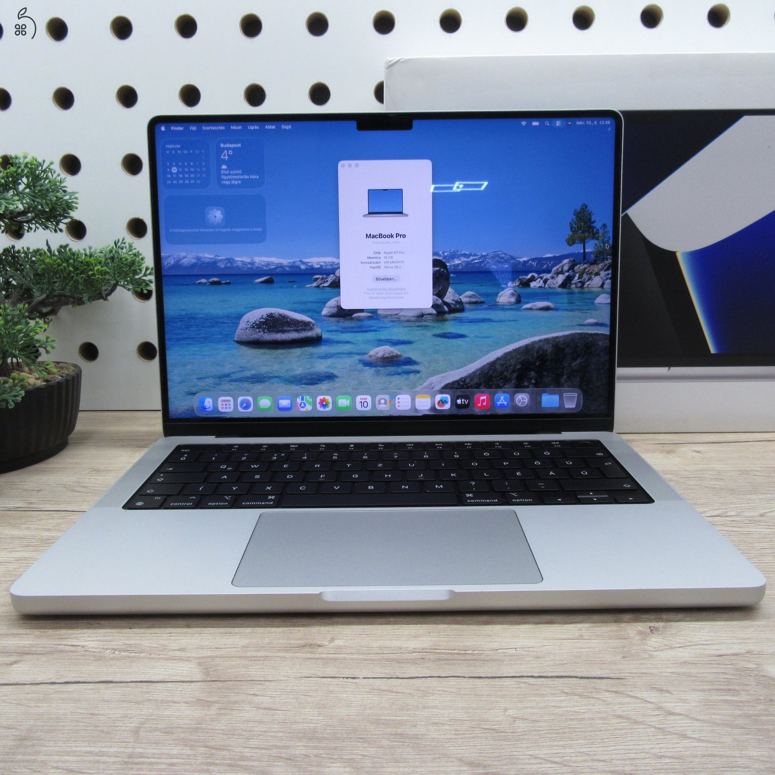 Apple MacBook Pro 14 (2021) 16GB/1TB használt, karcmentes 90% akku, 294 ciklus