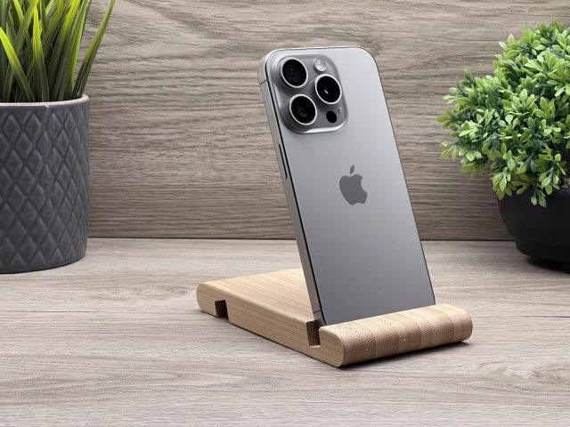 Hibátlan iPhone 15 Pro Natural Titanium 128GB 2 ÉV Garanciával 91%