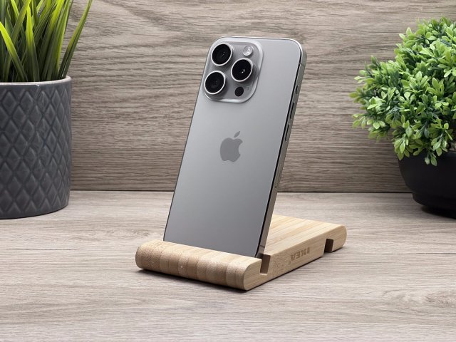 Hibátlan iPhone 15 Pro Natural Titanium 128GB 2 ÉV Garanciával 91%