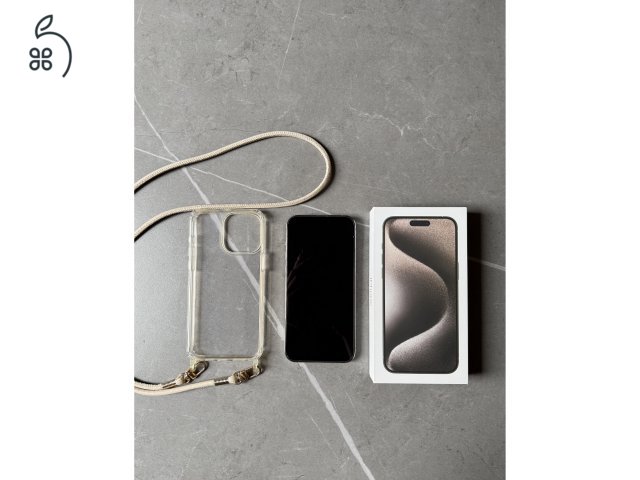 15 Pro Max, Natúr titán, 256 Gb, 2027.08 gari, 92% akku