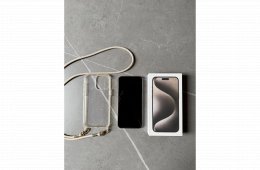 15 Pro Max, Natúr titán, 256 Gb, 2027.08 gari, 92% akku