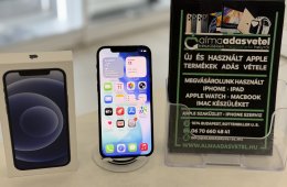 iPhone 12 64GB Fekete Független/1 hónap gar./Akku 81%/p4743