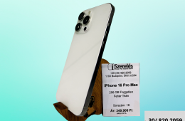 iPhone 16 Pro Max 256 GB független fehér titán akku 93% garanciával (18) iSzerelés.hu