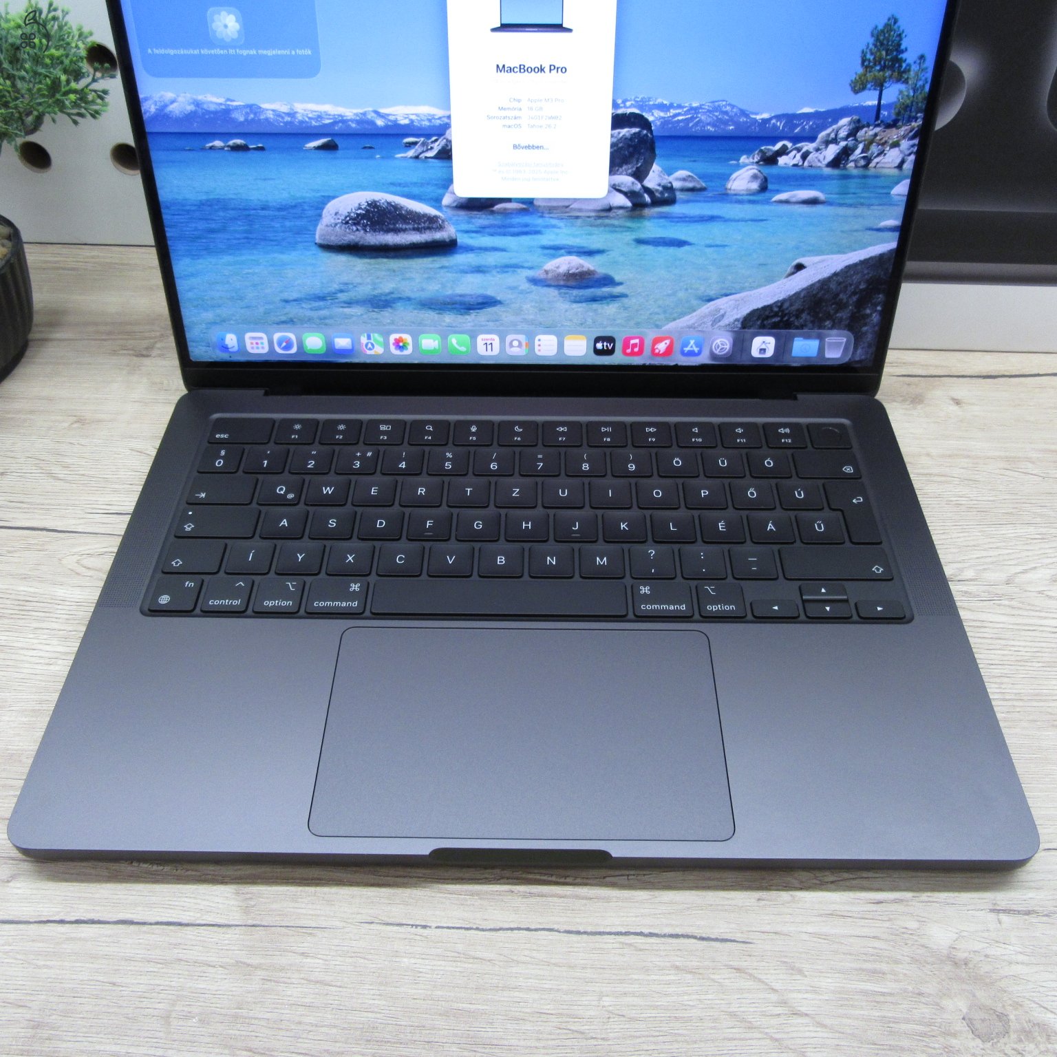 Apple MacBook Pro 14 (2023) M3 Pro 18GB/500GB – használt, újszerű – 100% akku (9 ciklus)