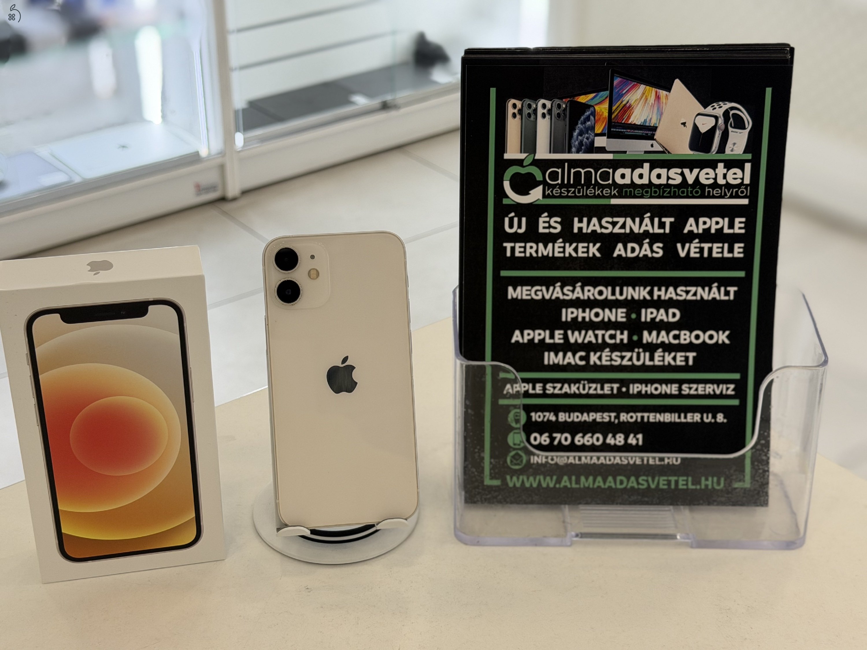 iPhone 12 Mini 64GB Független Újszerű/1 hónap gar./Akku 100%/p4749