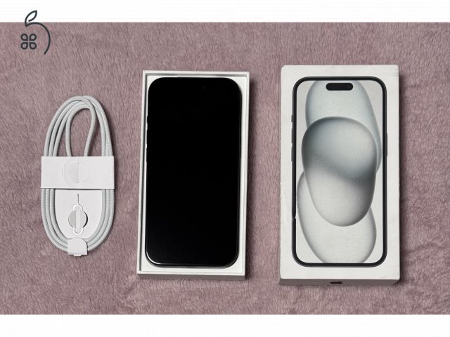 iPhone 15 128GB - AKKU 99% - Jótállás 2028.04.-hóig, kártyafüggetlen, karcmentes állapotban