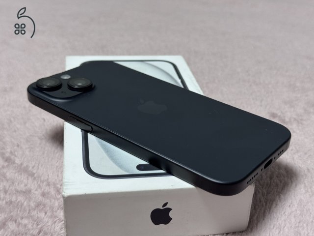 iPhone 15 128GB - AKKU 99% - Jótállás 2028.04.-hóig, kártyafüggetlen, karcmentes állapotban