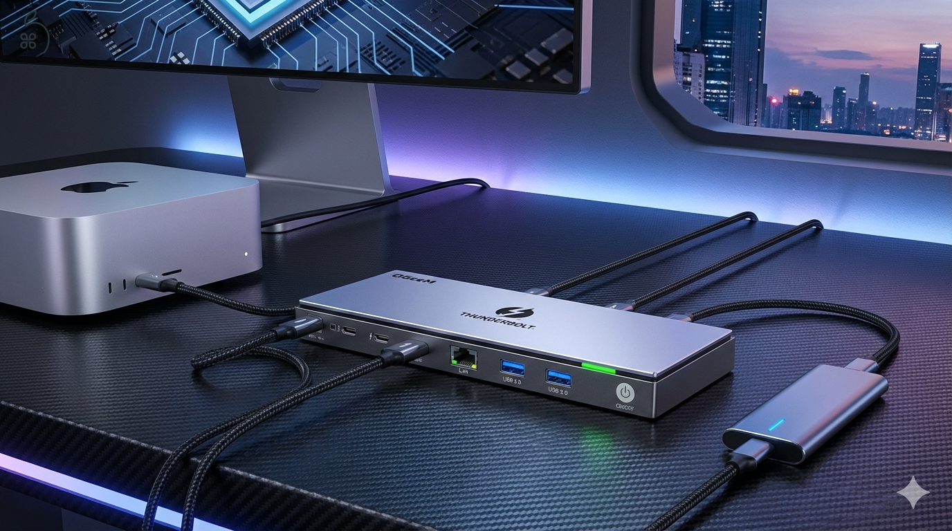 ⚡ Brutális QGEEM Thunderbolt 4 Dokkoló (15-in-1) – Féláron, hibátlan! ⚡